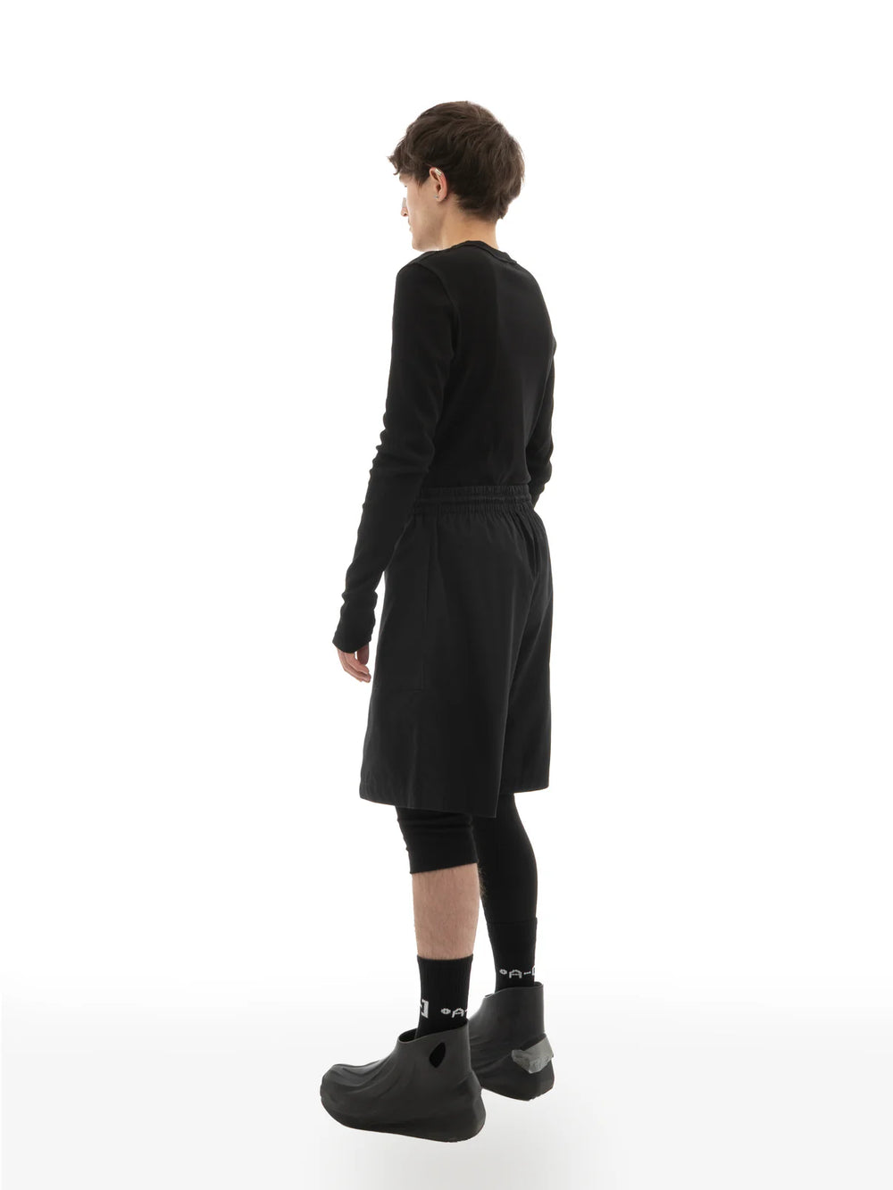 °Lace-up/ — patch pocket shorts