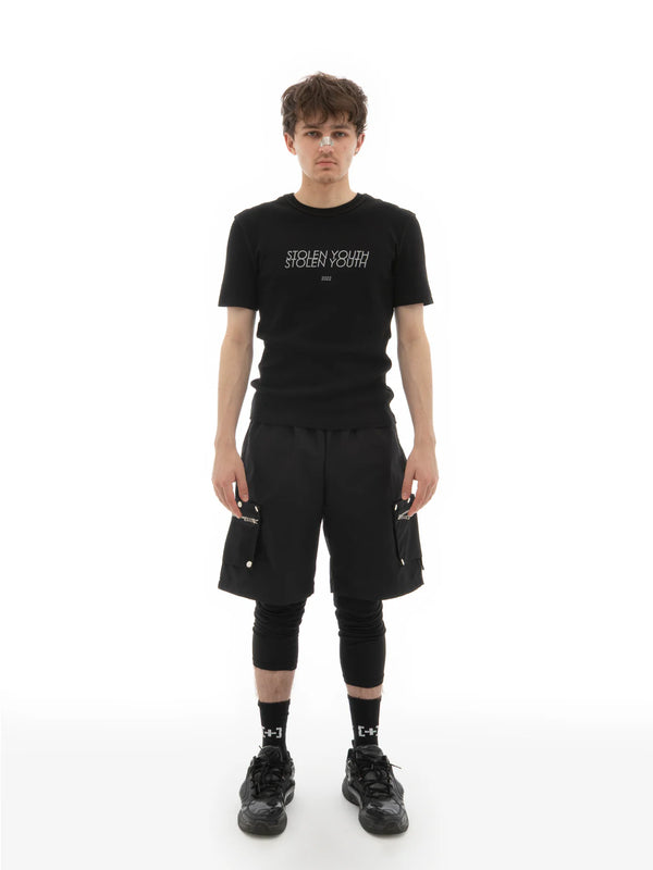 °SY/ — rib printed t-shirt – back view – by °A-C/ – Dream Unit Amsterdam