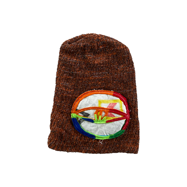 Knit beanie with stitched patch by Ryan Hawaii — product view