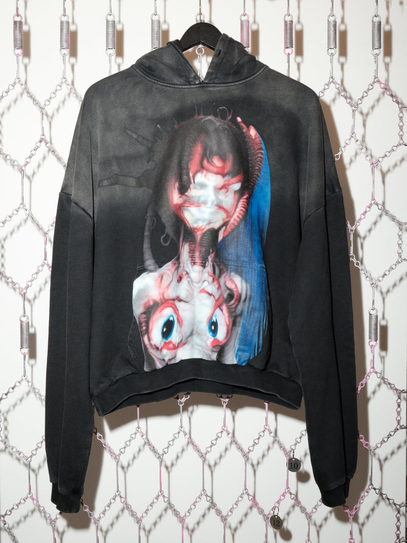 "PUNK REDEMPTION" GB Mouth Stone Wash Hoodie