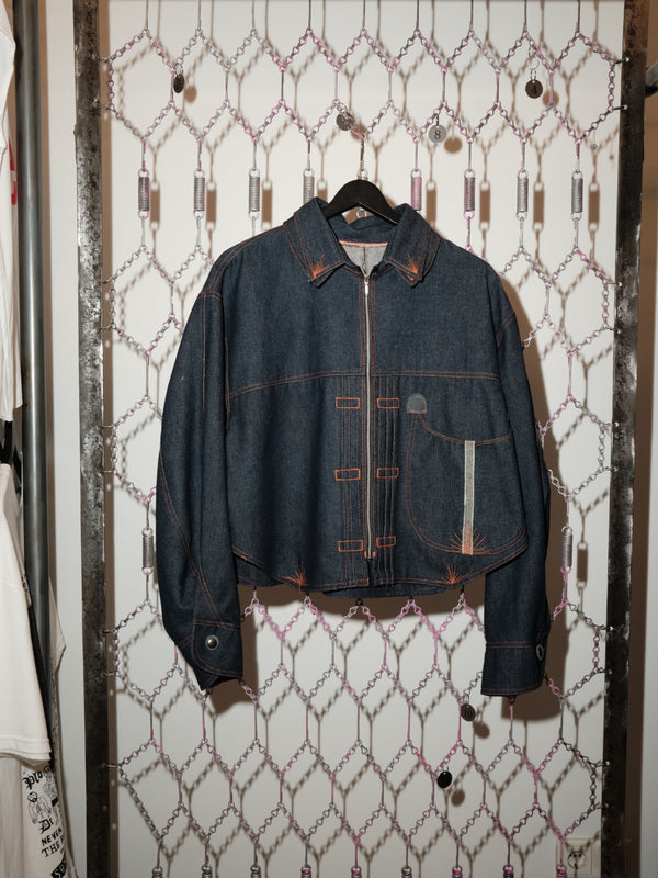 Steiny B Denim Jacket – back view – by Seeing Red – Dream Unit Amsterdam