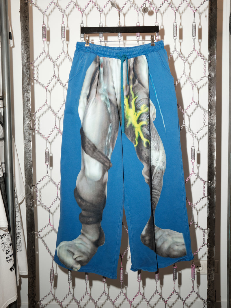 "PUNK REDEMPTION" Stone Wash Tracksuit Bottoms