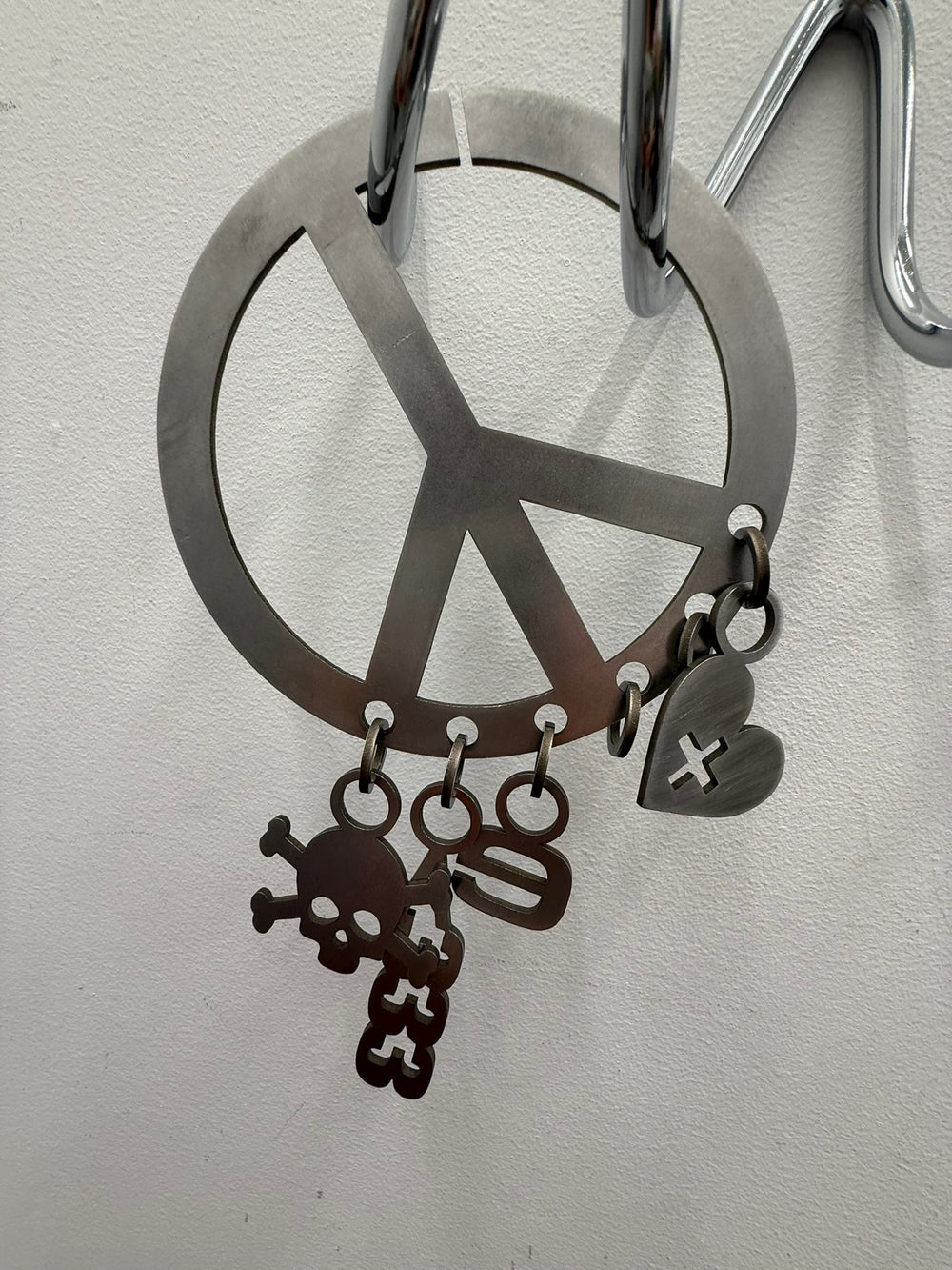 Limited Edition Drops Emoticon Keyring hanging view