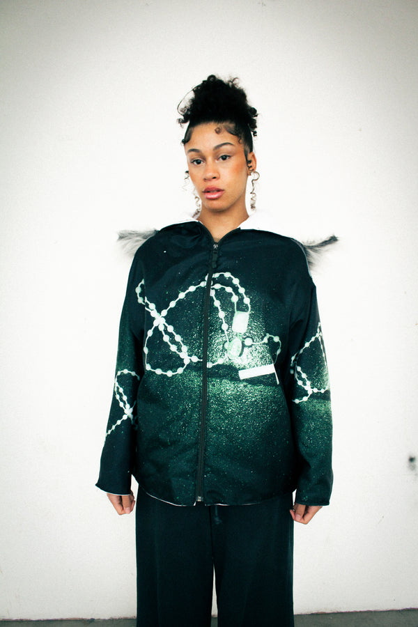 I’M TALKING TO GOD Jacket MW015 – back view – by Magnolia – Dream Unit Amsterdam