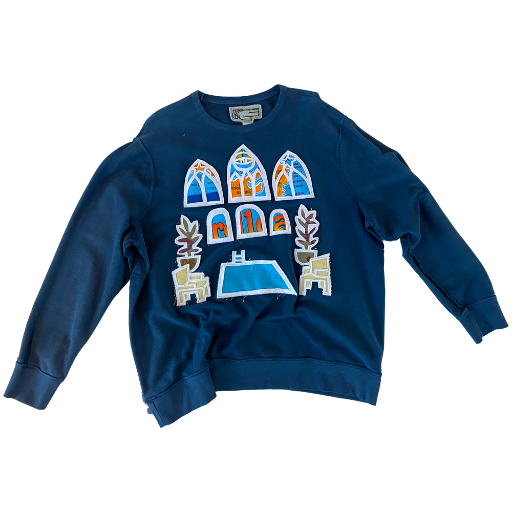 Moroccan Ryad heavyweight patched sweater by Ryan Hawaii — product view