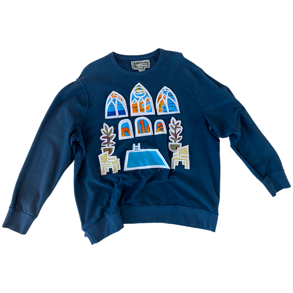 Moroccan Ryad heavyweight patched sweater by Ryan Hawaii — product view