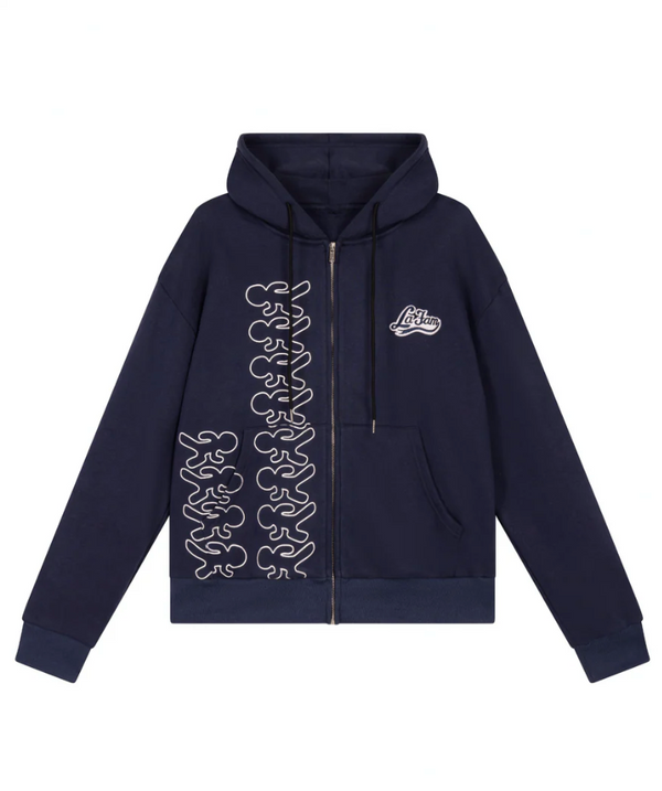 running rico jogging zipper navy – back view – by La Fam – Dream Unit Amsterdam