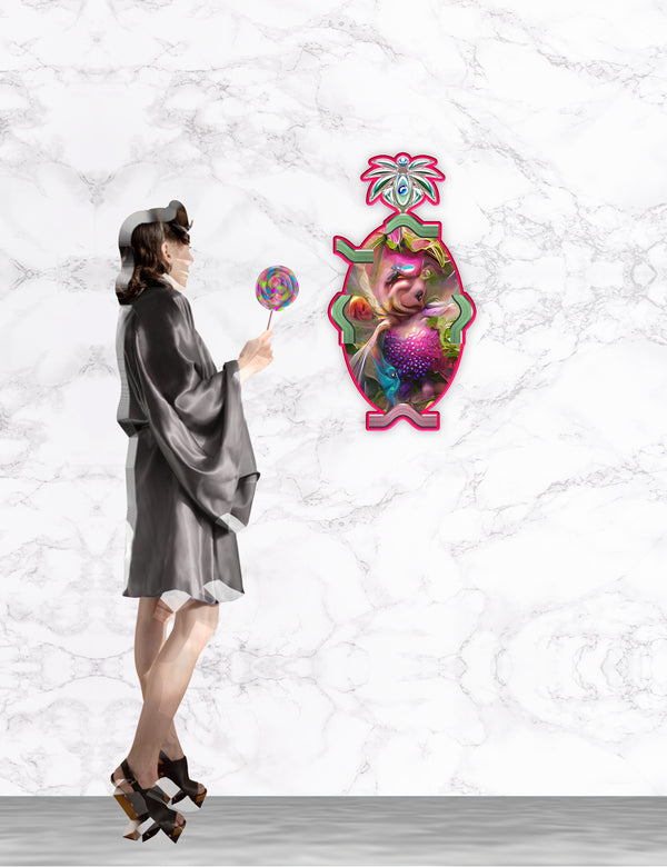 Machine Mascot art – back view – by Viola Renate – Dream Unit Amsterdam