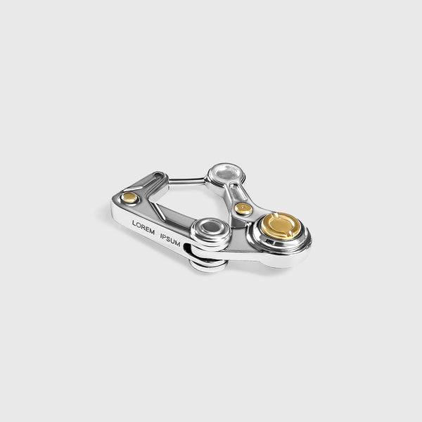 Machine earrings – front view – by Lorem Ipsum – Dream Unit Amsterdam