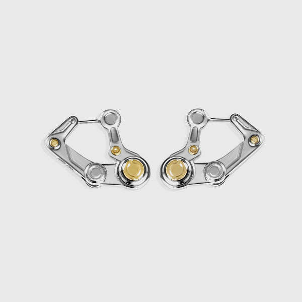 Machine earrings – back view – by Lorem Ipsum – Dream Unit Amsterdam