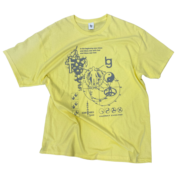 GB Mouth Combat Evolved yellow T-shirt — front graphic view