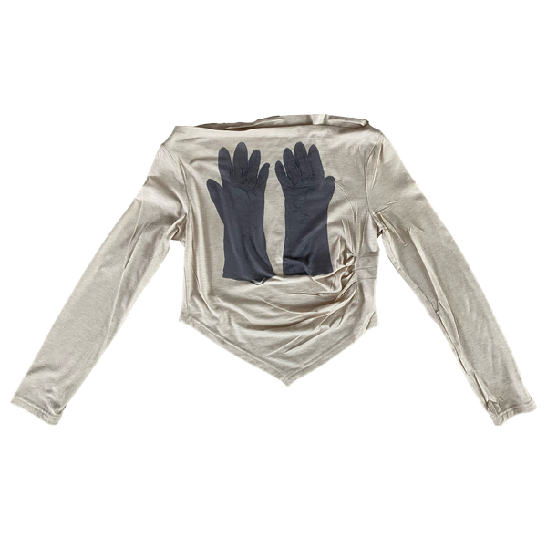 Manshee long sleeve crop top back view