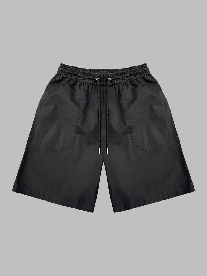 °Lace-up/ — patch pocket shorts