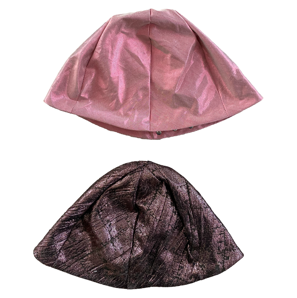Simi Liew Bonnets — pink and burgundy colour variants, back view