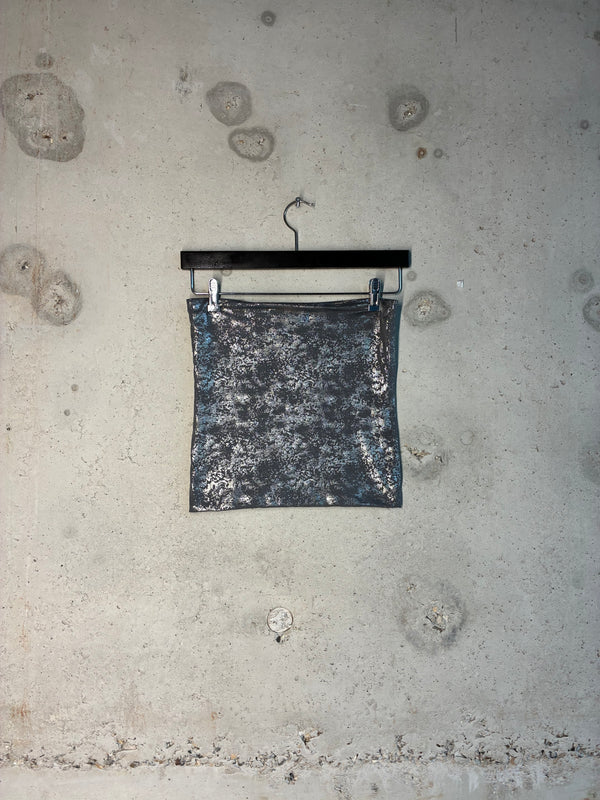 Grey Tellavision Kintsugi metallic tube top hanging on rack